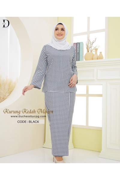 KURUNG KEDAH - BLACK
